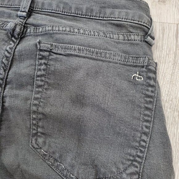 Rag & Bone Women The Dre Gray Washed Jeans - Picture 4 of 6